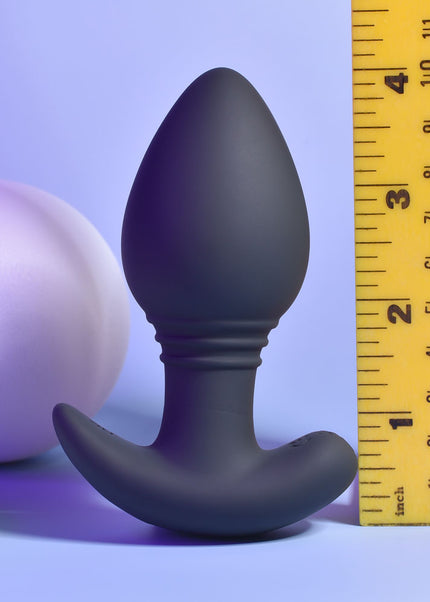 Playboy Pleasure PLUG & PLAY - Black 10.3 cm USB Rechargeable Vibrating Butt Plug with Wireless Remote