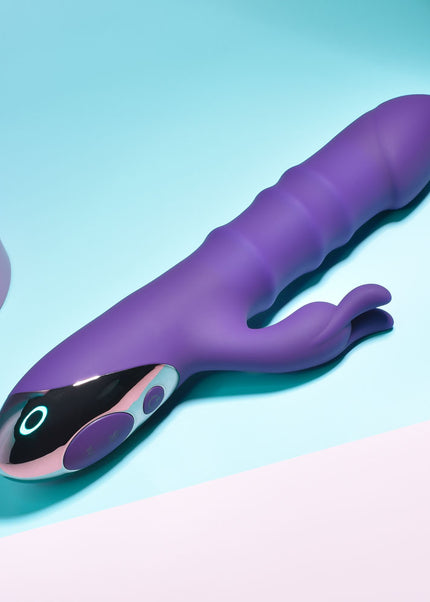 Playboy Pleasure HOP TO IT - Purple 23.5 cm USB Rechargeable Rabbit Vibrator