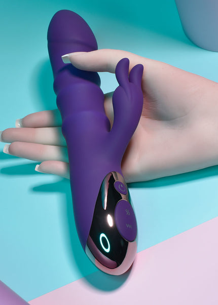 Playboy Pleasure HOP TO IT - Purple 23.5 cm USB Rechargeable Rabbit Vibrator
