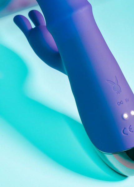 Playboy Pleasure HOP TO IT - Purple 23.5 cm USB Rechargeable Rabbit Vibrator