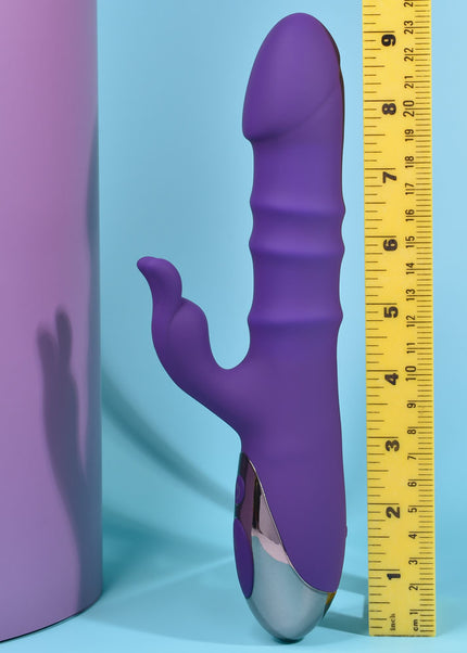Playboy Pleasure HOP TO IT - Purple 23.5 cm USB Rechargeable Rabbit Vibrator