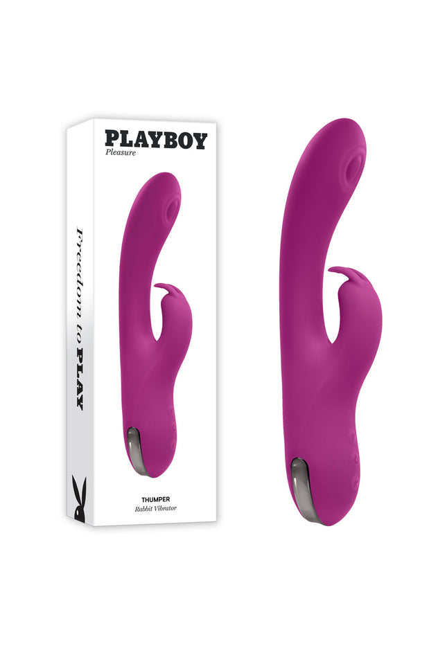 Playboy Pleasure THUMPER - Purple 21.9 cm USB Rechargeable Rabbit Vibrator