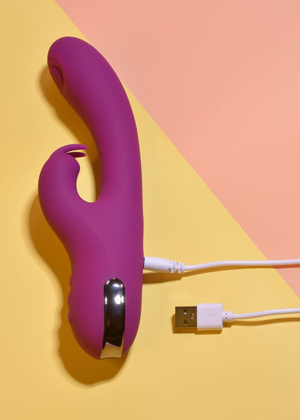 Playboy Pleasure THUMPER - Purple 21.9 cm USB Rechargeable Rabbit Vibrator