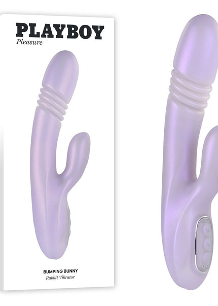 Playboy Pleasure BUMPING BUNNY - Opal 22.9 cm USB Rechargeable Thrusting & Warming Rabbit Vibrator