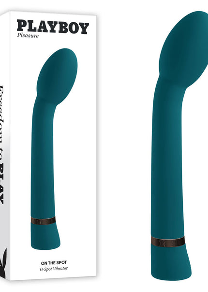 Playboy Pleasure ON THE SPOT - Blue 21.6 cm USB Rechargeable G-Spot Vibrator