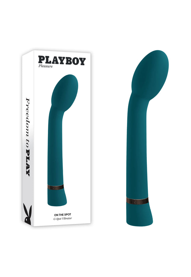 Playboy Pleasure ON THE SPOT - Blue 21.6 cm USB Rechargeable G-Spot Vibrator