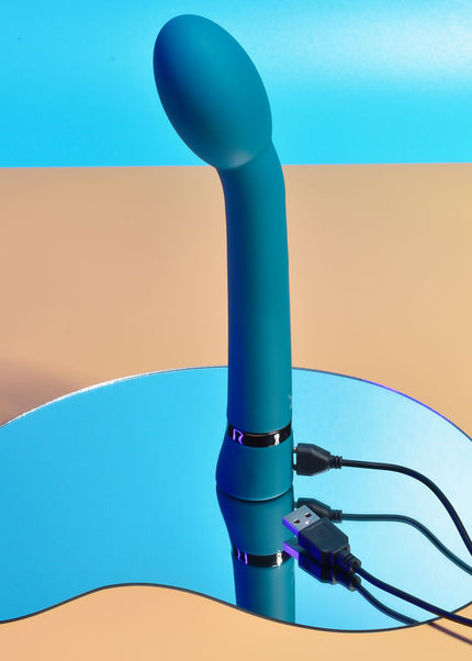 Playboy Pleasure ON THE SPOT - Blue 21.6 cm USB Rechargeable G-Spot Vibrator