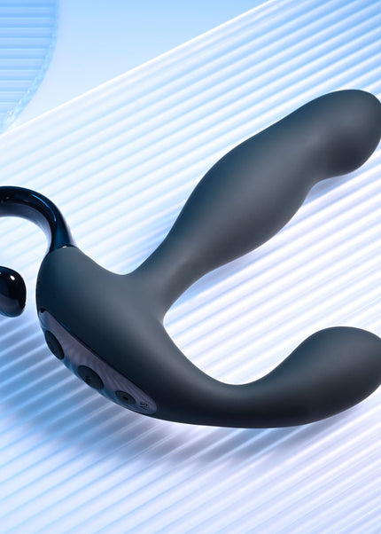 Playboy Pleasure COME HITHER - Black 13.2 cm USB Rechargeable Vibrating Prostate Massager with Wireless Remote Control