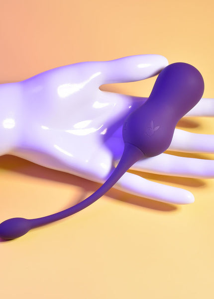 Playboy Pleasure DOUBLE TIME - Purple USB Rechargeable Vibrating Kegel Balls