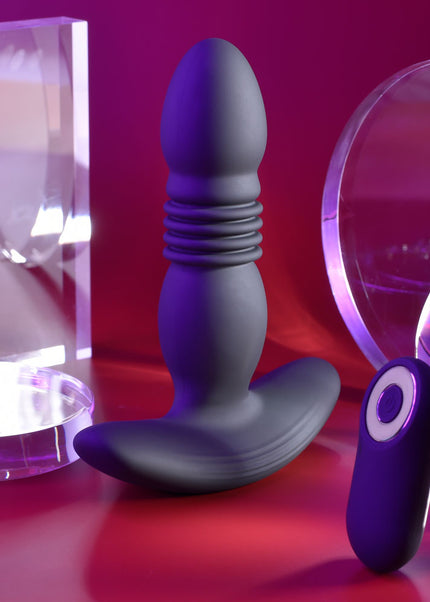 Playboy Pleasure TRUST THE THRUST - Black 13.7 cm USB Rechargeable Thrusting Butt Plug with Wireless Remote