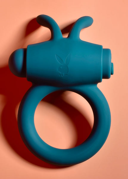 Playboy Pleasure BUNNY BUZZER - Green USB Rechargeable Vibrating Cock Ring