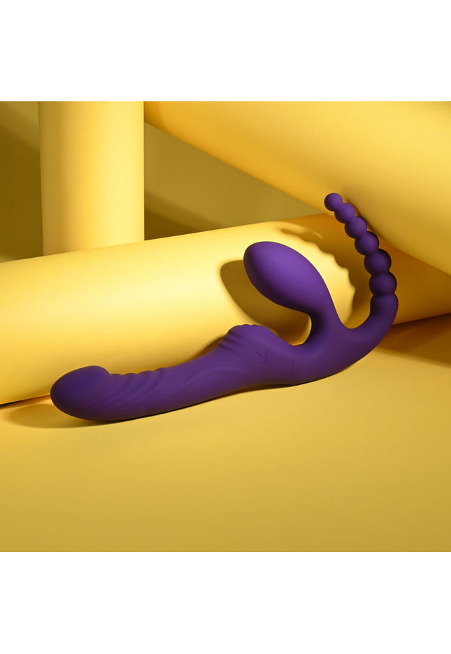 Playboy Pleasure HUG IT OUT - Purple 29 cm USB Rechargeable Strapless Strap-On