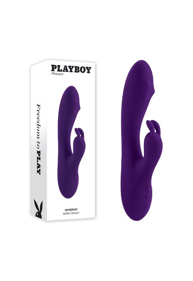 Playboy Pleasure ON REPEAT - Purple 19.7 cm USB Rechargeable Rabbit Vibrator