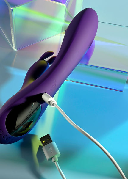 Playboy Pleasure ON REPEAT - Purple 19.7 cm USB Rechargeable Rabbit Vibrator