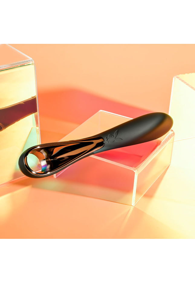 Playboy Pleasure OLLO - Black 14.6 cm USB Rechargeable Vibrator