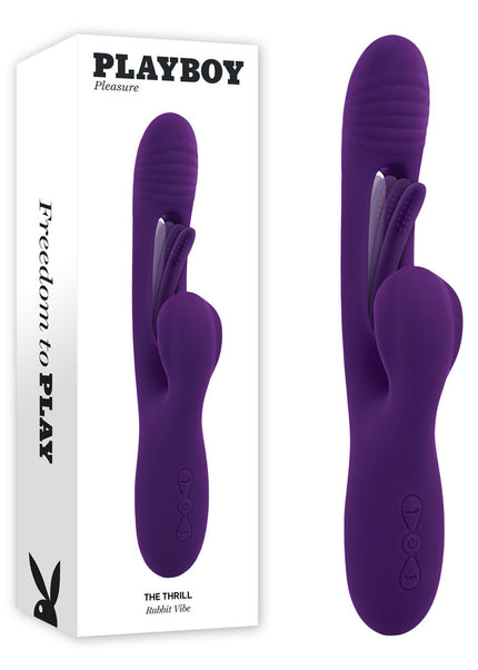 Playboy Pleasure THE THRILL - Purple 24.4 cm USB Rechargeable Rabbit Vibrator