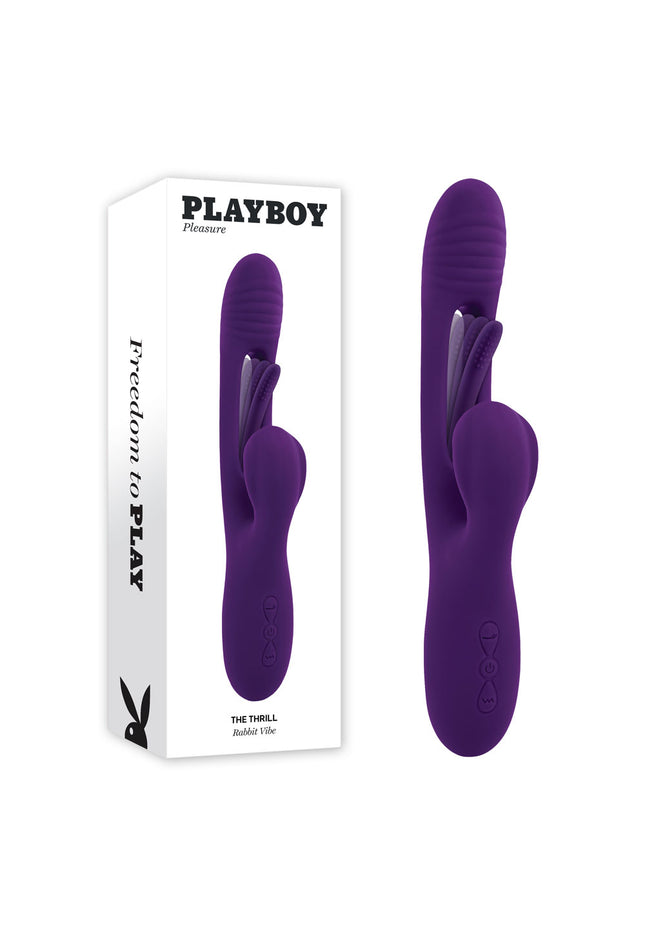 Playboy Pleasure THE THRILL - Purple 24.4 cm USB Rechargeable Rabbit Vibrator