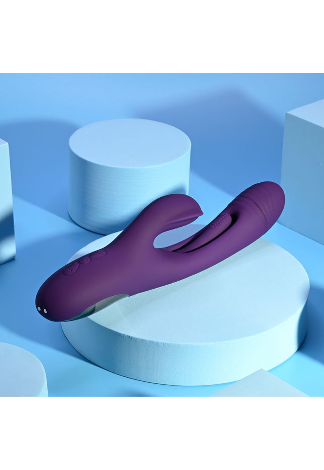 Playboy Pleasure THE THRILL - Purple 24.4 cm USB Rechargeable Rabbit Vibrator