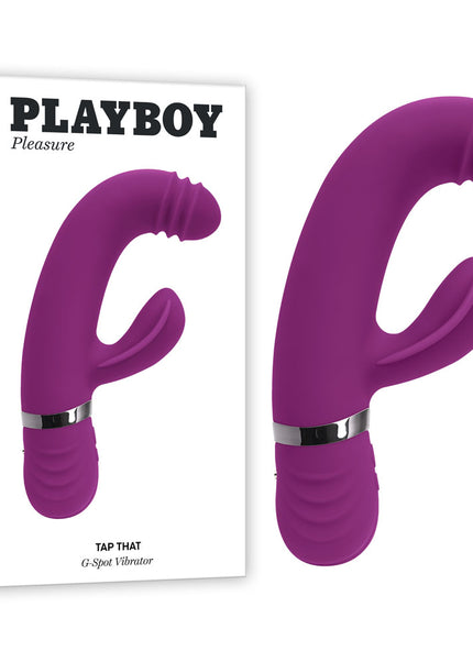 Playboy Pleasure TAP THAT - Purple 16.5 cm USB Rechargebale Rabbit Vibrator