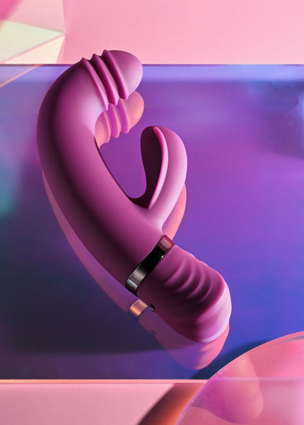 Playboy Pleasure TAP THAT - Purple 16.5 cm USB Rechargebale Rabbit Vibrator