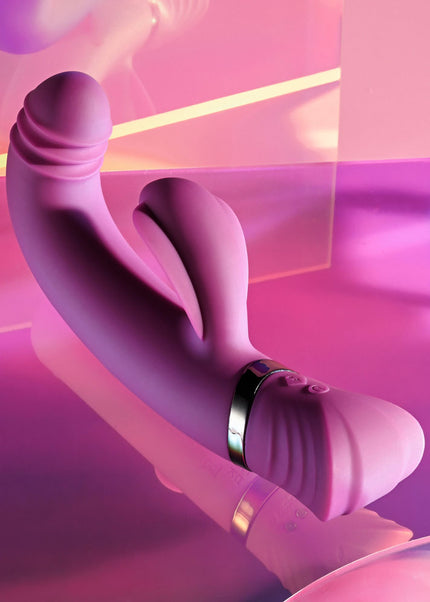 Playboy Pleasure TAP THAT - Purple 16.5 cm USB Rechargebale Rabbit Vibrator