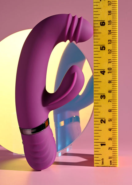 Playboy Pleasure TAP THAT - Purple 16.5 cm USB Rechargebale Rabbit Vibrator