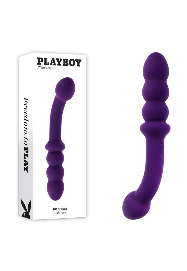 Playboy Pleasure THE SEEKER - Purple 20.3 cm USB Rechargeable Double Ended Vibrator
