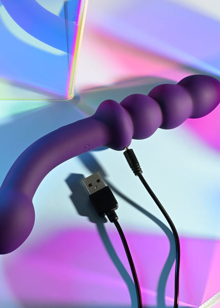 Playboy Pleasure THE SEEKER - Purple 20.3 cm USB Rechargeable Double Ended Vibrator