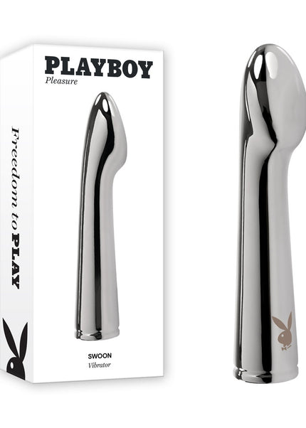 Playboy Pleasure SWOON - Chrome 14 cm USB Rechargeable Vibrator