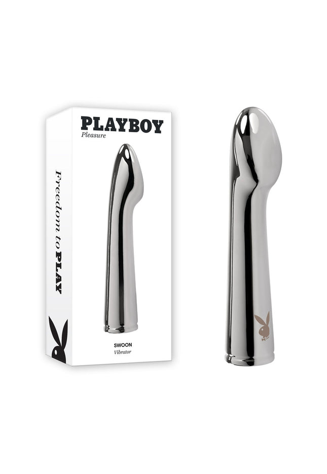Playboy Pleasure SWOON - Chrome 14 cm USB Rechargeable Vibrator