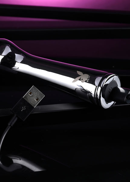 Playboy Pleasure SWOON - Chrome 14 cm USB Rechargeable Vibrator
