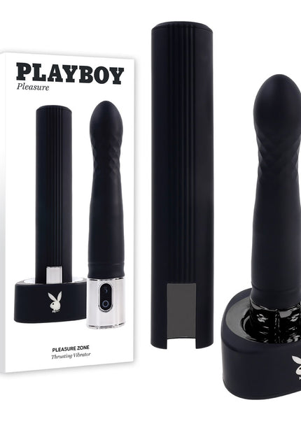 Playboy Pleasure PLEASURE ZONE - Black 21.4 cm Rechargeable Vibrator with USB Charging Dock
