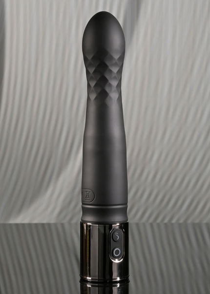 Playboy Pleasure PLEASURE ZONE - Black 21.4 cm Rechargeable Vibrator with USB Charging Dock