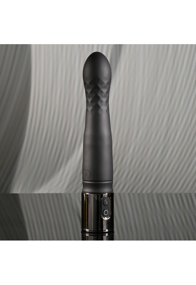 Playboy Pleasure PLEASURE ZONE - Black 21.4 cm Rechargeable Vibrator with USB Charging Dock