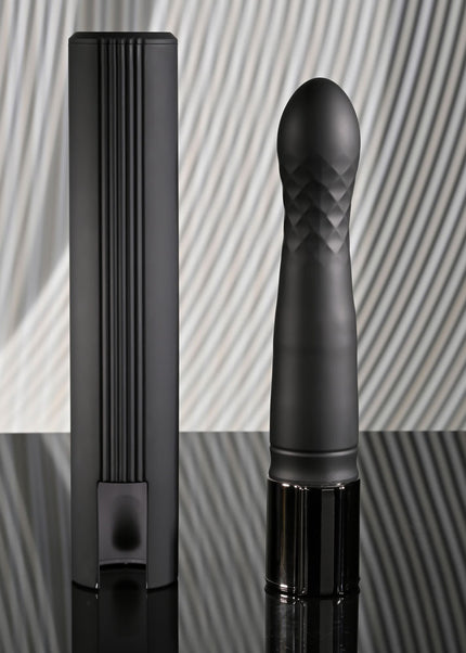 Playboy Pleasure PLEASURE ZONE - Black 21.4 cm Rechargeable Vibrator with USB Charging Dock