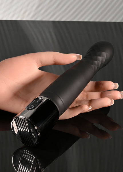 Playboy Pleasure PLEASURE ZONE - Black 21.4 cm Rechargeable Vibrator with USB Charging Dock
