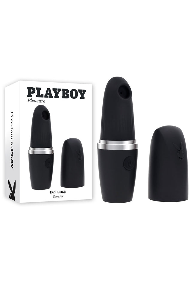 Playboy Pleasure EXCURSION - Black 14.2 cm USB Rechargeable Suction Stimulator