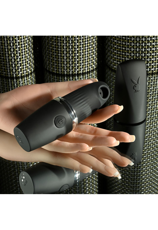 Playboy Pleasure EXCURSION - Black 14.2 cm USB Rechargeable Suction Stimulator