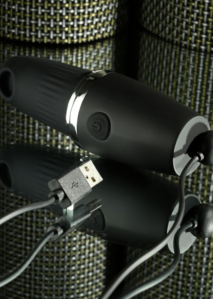 Playboy Pleasure EXCURSION - Black 14.2 cm USB Rechargeable Suction Stimulator