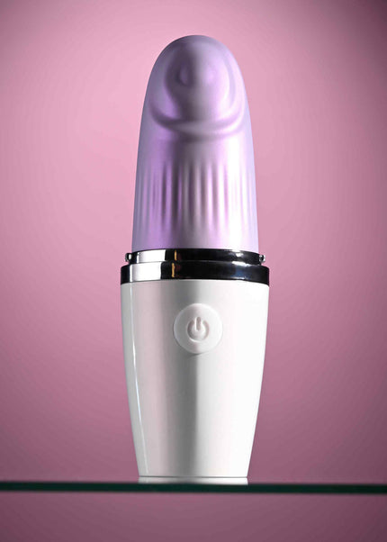 Playboy Pleasure GETAWAY - White/Purple 14.2 cm USB Rechargeable Tapping Stimulator