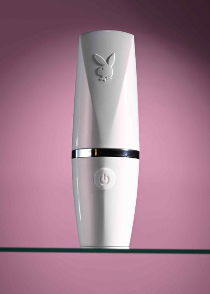 Playboy Pleasure GETAWAY - White/Purple 14.2 cm USB Rechargeable Tapping Stimulator