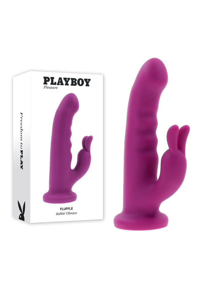 Playboy Pleasure FLUFFLE - Purple 19.7 cm USB Rechargeable Rabbit Vibrator