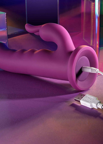 Playboy Pleasure FLUFFLE - Purple 19.7 cm USB Rechargeable Rabbit Vibrator