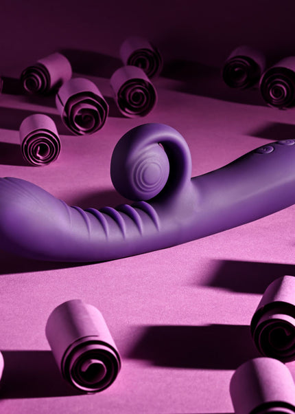 Playboy CURLICUE - Purple 23.5 cm USB Rechargeable Rabbit Vibrator