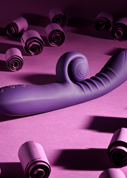 Playboy CURLICUE - Purple 23.5 cm USB Rechargeable Rabbit Vibrator
