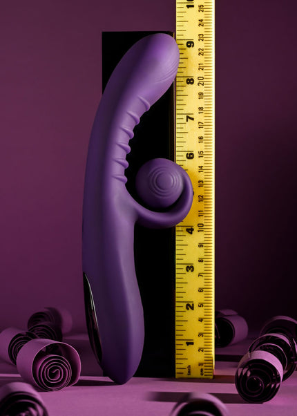 Playboy CURLICUE - Purple 23.5 cm USB Rechargeable Rabbit Vibrator