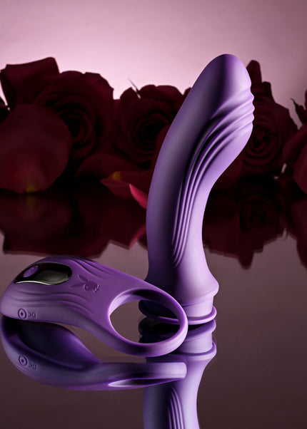 Playboy Pleasure MIX & MATCH - Purple USB Rechargeable with C-Ring Attachment