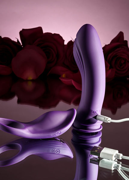 Playboy Pleasure MIX & MATCH - Purple USB Rechargeable with C-Ring Attachment