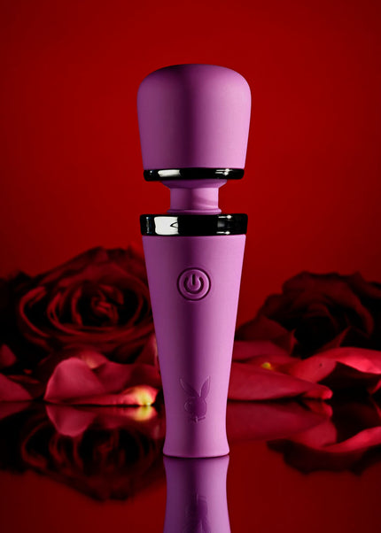 Playboy Pleasure MIC DROP - Purple 11.4 cm USB Rechargeable Vibrating Mini Massage Wand