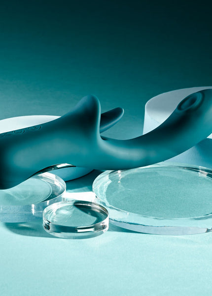 Playboy Pleasure HARMONY - Blue 22.9 cm USB Rechargeable Vibrator with Clitoral Flicker